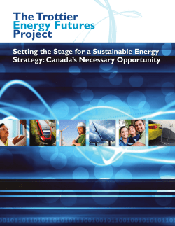 Setting the Stage for a Sustainable Energy Strategy