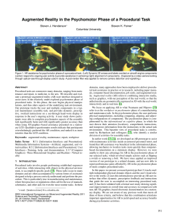 Augmented Reality in the Psychomotor Phase of a Procedural Task