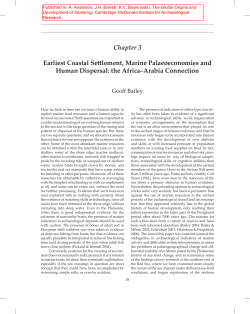 Earliest coastal settlement, marine palaeoeconomies and human