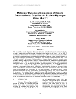 Molecular Dynamics Simulations of Hexane Deposited onto Graphite