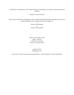 A Qualitative Examination of the Maternal Racial
