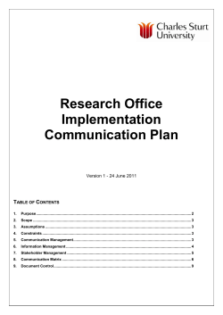Communication Plan