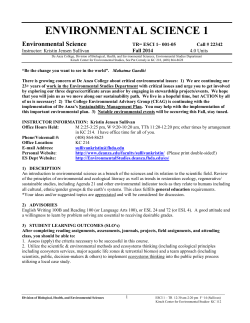 environmental studies 1