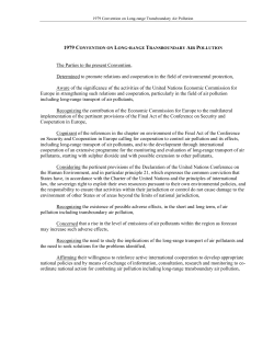 1979 Convention on Long-range Transboundary Air Pollution
