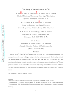 4He decay of excited states in 14C