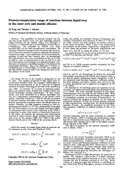 Pressuretemperature range of reactions