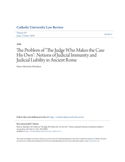 The Judge Who Makes the Case His Own