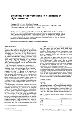Solubility of polyethylene in n