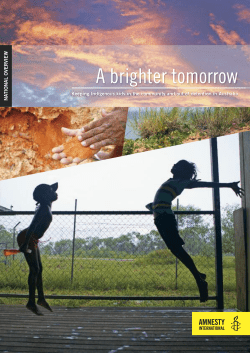 A brighter tomorrow - Amnesty International