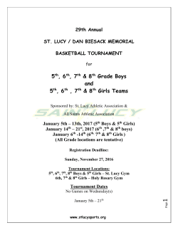 13th Annual - St Lucy Athletic Assocation