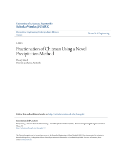 Fractionation of Chitosan Using a Novel Precipitation Method