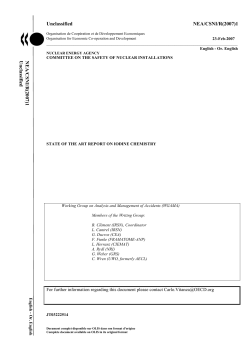 State of the Art Report on Iodine Chemistry