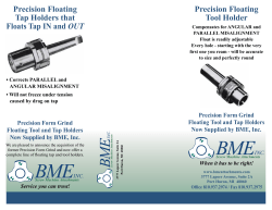 Precision Floating Tool Holder Precision Floating Tap Holders that