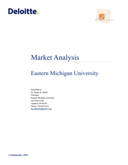 957461 Market Analysis - Eastern Michigan University