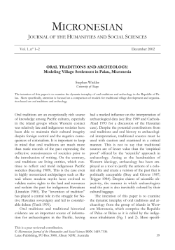 Oral Traditions and Archeology