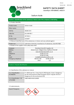 Sodium Azide - Breckland Scientific