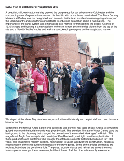 PDF SAAS Visit to Colchester - St. Asaph Archaeology Society