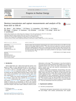 Neutron transmission and capture measurements and