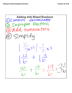 Adding with Mixed Numbers