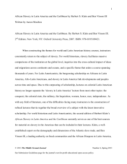 1 African Slavery in Latin America and the Caribbean by Herbert S