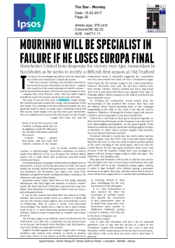 FAILORE IF HE LOSES EOROPA FINAL