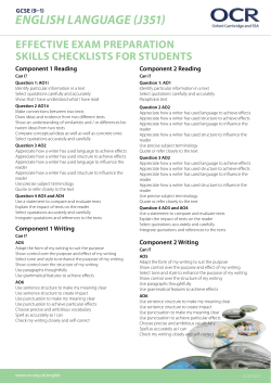 OCR GCSE (9-1) English Language (J351)