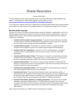 Oracle Heuristics - TestingEducation.org