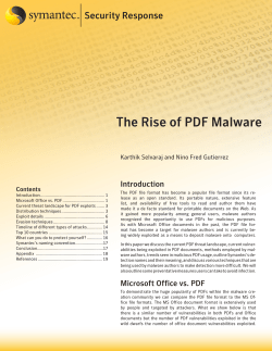 The Rise of PDF Malware