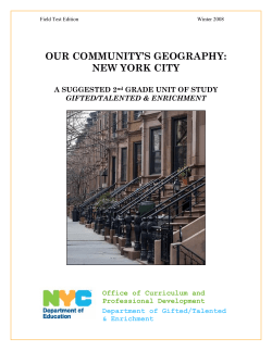 our community`s geography: new york city