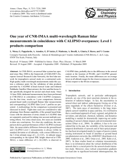 One year of CNR-IMAA multi-wavelength Raman lidar