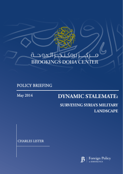 Dynamic Stalemate - Brookings Institution