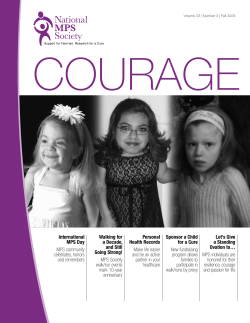 International MPS Day MPS community celebrates, honors and