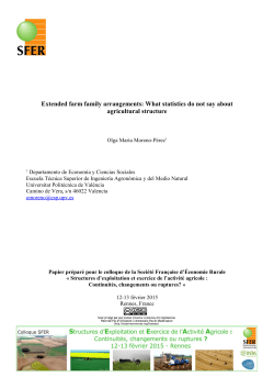 Extended farm family arrangements: What statistics do not say about