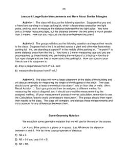 Large-Scale Measurements and More About Similar Triangles