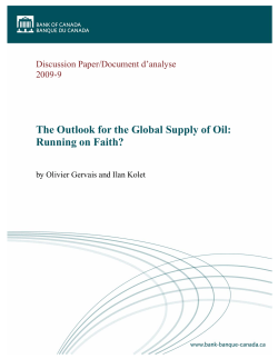 The Outlook for the Global Supply of Oil: Running