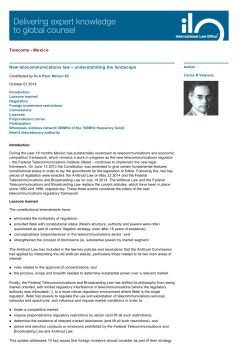 New telecommunications law &ndash; understanding the