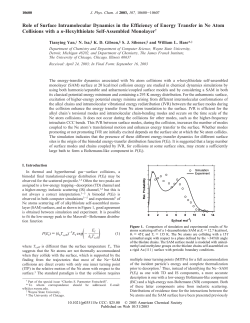 Role of Surface Intramolecular Dynamics in the