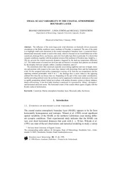 Small-Scale Variability in the Coastal Atmospheric Boundary Layer