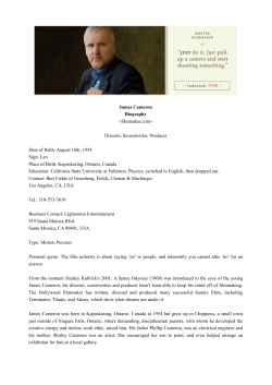 Biography of James Cameron - Home Planet