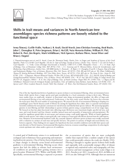 Shifts in trait means and variances in North American tree