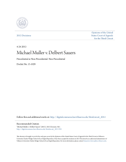 Michael Muller v. Delbert Sauers - Villanova University School of