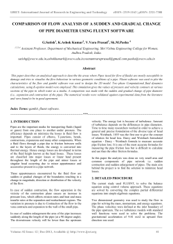 comparison of flow analysis of a sudden and gradual change of pipe