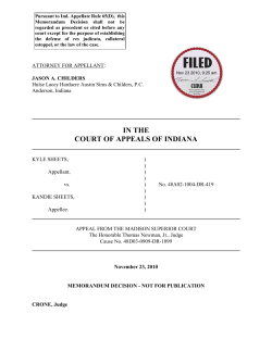 Kyle Sheets v. Kandis Sheets