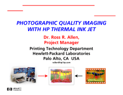 PHOTOGRAPHIC QUALITY IMAGING WITH HP THERMAL INK JET