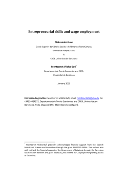 Entrepreneurial skills and wage employment