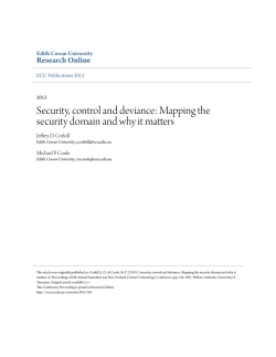 Security, control and deviance: Mapping the