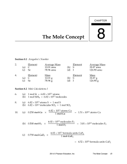 The Mole Concept - HCC Learning Web