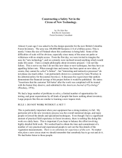 Constructing a Safety Net in the Circus of New Technology.