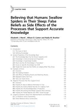 Believing that Humans Swallow Spiders in Their