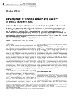Enhancement of enzyme activity and stability by poly